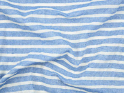 leichter Baumwollstoff Streifen 1 cm, jeansblau