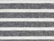 leichter Baumwollstoff Streifen 1 cm, schwarz