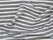 leichter Baumwollstoff Streifen 1 cm, schwarz