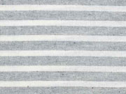 leichter Baumwollstoff Streifen 1 cm, grau melange