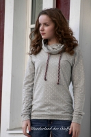 French Terry leichter Sweat Punkte, mittelblau