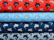 Baumwollstoff Delfine, rot