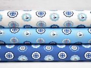 RESTST�CK 49 cm Jersey Buttons Leuchtt�rme & Segelboote, jeansblau