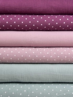 RESTST�CK 35 cm weicher Musselin Sterne, pastell bordeaux