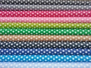 beschichtete Baumwolle Punkte 7mm, wei� grasgr�n