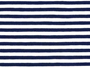 Jersey Streifen 5 mm, dunkelblau wei�