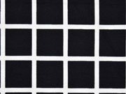 Jersey quadratisches Netzmuster, schwarz/weiss