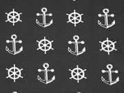 Jersey Anker & Steuerr�der, wei� schwarz