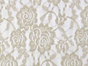 elastische Spitze Rosen, taupe