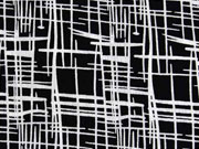 RESTST�CK 34 cm Viskose gestricheltes Muster, schwarz/wei�