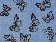 Leichter Jeans Schmetterlinge, schwarz jeansblau