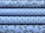 Leichter Jeans Schmetterlinge, schwarz jeansblau