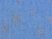 Leichter Jeans Glitzersterne, jeansblau