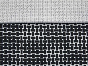 Crepe Jersey Gitternetz Muster, schwarz/wei�