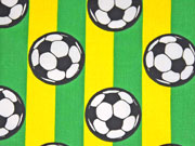 Baumwolle Fu�ball Streifen, gr�n gelb