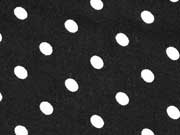 Viskose Punkte 8 mm, wei� auf schwarz
