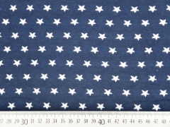 RESTST�CK 58 cm Doubleface Jersey Sterne weiss auf navy