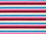 French Terry Ringelstreifen rosa