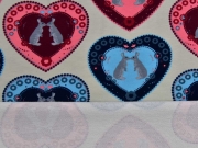 French Terry Hasen & Herzen Bunny Love, beige