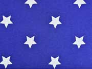 Sweat Sterne (4cm), wei� royalblau