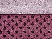 RESTST�CK 30 cm Sweat French Terry kleine Kronen, bordeaux melange