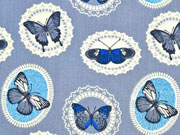 BW Ornamente & Schmetterlinge, grau