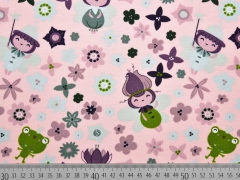 Jersey Waldm�nnchen & Blumen, rosa