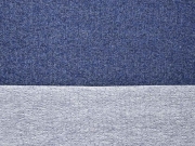 French Terry Melange, dunkelblau melange