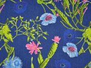 weicher Stretchjeans Asian Style, jeansblau