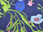 weicher Stretchjeans Asian Style, dunkelblau