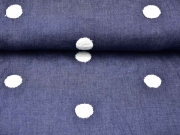 Jeans Frottee Punkte, dunkelblau