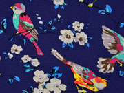 RESTST�CK 38 cm Jersey V�gel, dunkelblau