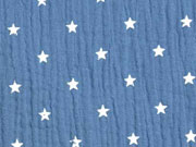RESTST�CK 24 cm weicher Musselin Sterne, jeansblau
