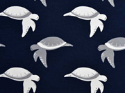 Jersey Schildkr�ten, grau/wei� auf dunkelblau