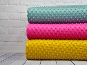 Minky Fleece Punkte,  hot pink