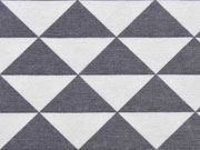 Dekostoff Dreiecke, weiss grau
