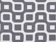 Dekostoff Labyrinth, wei�/grau