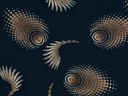 RESTST�CK 40 cm Viskosejersey Spirale Feuerball, schwarz