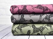 Viskose Jersey Pferd, schwarz khaki