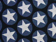 RESTST�CK 31 cm Alpenfleece Sweat Sterne im Kreis, schwarz