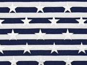 Jersey Streifen Sterne Glitzer, dunkelblau wei�