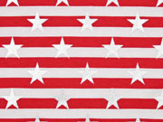 Jersey Streifen Sterne Glitzer, rot wei�