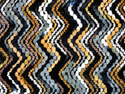 Strukturstoff Zickzack, schwarz camel