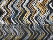 Strukturstoff Zickzack, schwarz camel