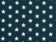 Baumwollstoff Sterne 1 cm, silber auf tannengr�n