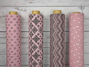 Dekostoff kleine B�ume, altrosa