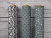 Dekostoff kleine B�ume, grau