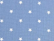 RESTST�CK 30 cm weicher Musselin Sterne, rauchblau
