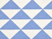 Dekostoff Dreiecke, jeansblau weiss