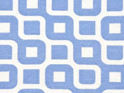 Dekostoff Labyrinth, wei�/jeansblau